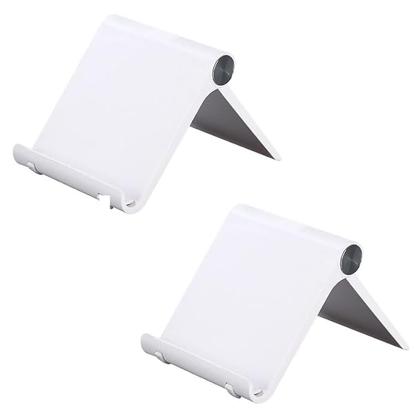 ■商品説明■ タブレットスタンド スマホスタンド ABS素材 軽量 折りたたみ式 角度調整可能 滑り防止 スマホ タブレットに適用 (ホワイト-2個セット) 素材 ABS材料を使用し 強化されたダンパーシャフトで耐久性と安定性を向上させています。軽量で携帯便利 サイズは横約8.6cm x 縦約9.8cmとコンパクトで持ち運びに便利です。角度調整可能 0～110°まで角度を自由に調整でき 縦・横画面の両方に対応しています。動画鑑賞などに最適な視野角を手軽に調整できます。対応機種 約4-12インチのスマホやタブレットなど iPhone / iPad / Switchなどのデバイスに対応しています。幅広い用途 家庭や旅行 オフィスで活躍するデスクトップアクセサリ。アニメや映画 会議や展示会などにも利用できます。 商品の説明 タブレットスタンドタブレットスタンド スマホスタンド ABS素材 軽量 折りたたみ式 角度調整可能 滑り防止 スマホ タブレットに適用 (ホワイト-2個セット)