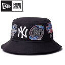 NEWERA ニューエラ 正規品 バケットハット バケハ 帽子 ハット ニューヨーク ヤンキース NY ロゴ ワッペン パッチ 刺繍 ユニセックス メンズ レデ...