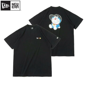 NEWERA ニューエラ ドラえもん コラボ 半袖 Tシャツ 半袖Tシャツ バックプリント どらえもん doraemon コットン 綿 ユニセックス メンズ レディース 黒 ブラック