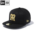 ニューエラ NEWERA 阪神 Tigers タイガース 59FIFTY NPB CAP キャップ 帽子 刺繍 ロゴ コラボ 野球 ベースボールキャップ メンズ レディース ユニセックス ブラック ゴールド