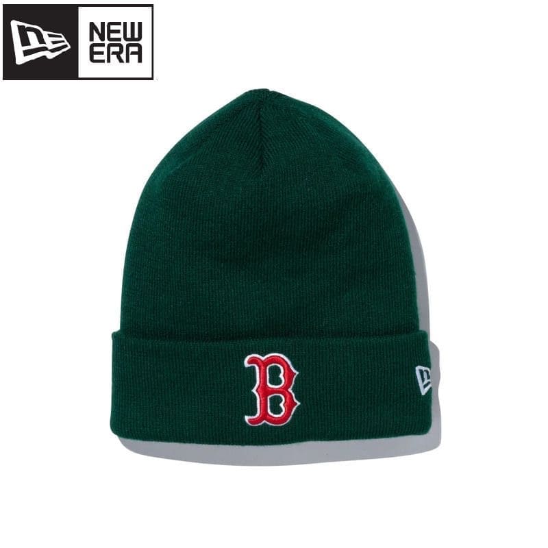 ニューエラ ニット帽 メンズ NEWERA ニューエラ ボストン レッドソックス MLB ニット帽 ビーニー ベーシック カフニット ニットキャップ 帽子 CAP キャップ 刺繍 レディース メンズ ユニセックス フリーサイズ 緑 グリーン