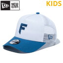 NEWERA ニューエラ キッズ ユース 北海道 日本ハム ファイターズ 日ハム F メッシュ キャップ CAP 帽子 9FORTY 野球 子供 子供用 男の子 女の子 ユニセックス 白 ホワイト ブルー 14524504