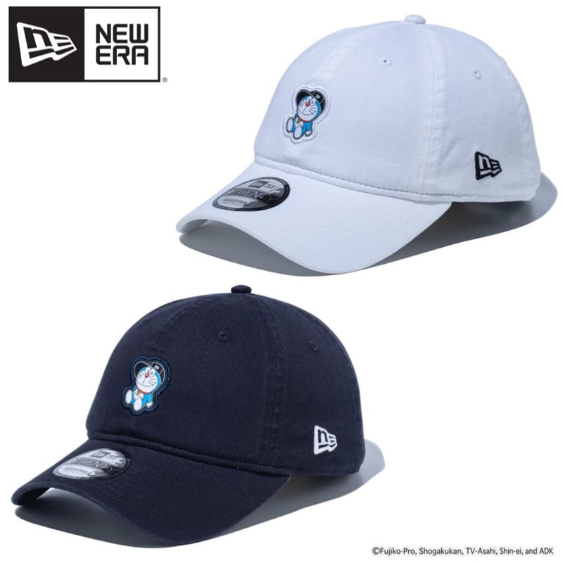 ☆エントリーでポイント7倍☆NEWERA ニューエラ 正規品 ドラえもん コラボ キャップ CAP 帽子 9TWENTY ワッペン 刺繍 どらえもん doraemon キャラクター グッズ ユニセックス メンズ レディース 白 ホワイト 紺 ネイビー