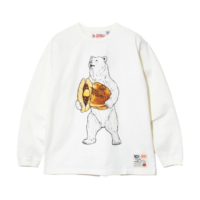 【送料無料】ゴースローキャラバン go slow caravan 長袖 Tシャツ ティーシャツ 長袖Tシャツ トップス クマ 熊 くま どら焼き ドラ焼き ユニセックス メンズ レディース 白 ホワイト 黒 ブラック