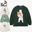 【送料無料】ゴースローキャラバン go slow caravan 長袖 Tシャツ ティーシャツ たい焼き タイ焼き クマ 熊 くま ネコ 猫 ねこ ユニセックス メンズ レディース