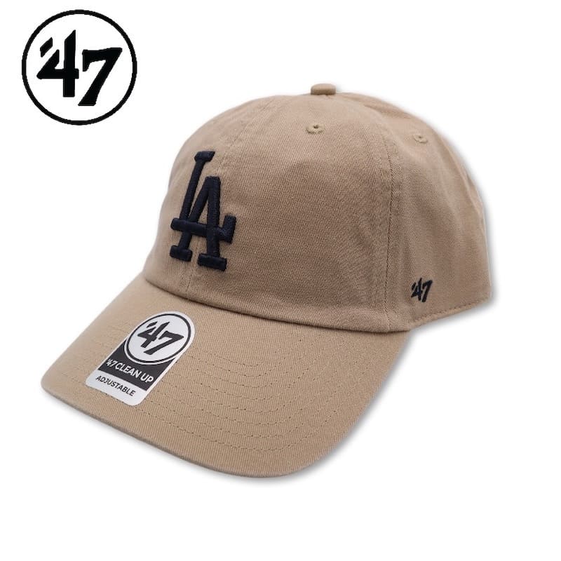 Rakuten - 【送料無料】'47 フォーティーセブン 正規品 ロサンゼルス ドジャース LA キャップ CAP 帽子 メジャーリーグ MLB ロゴ 刺繍 ユニセックス メンズ レディース カーキ ベージュ 紺 ネイビー