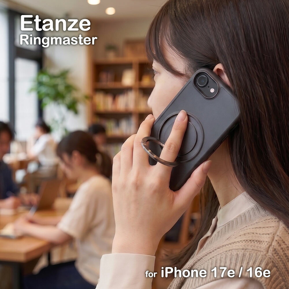 Deff ディーフiPhone 16e / 17e 対応 ケース ETANZE RINGMASTER リング付き スマホカバー ポリカーボネート 耐衝撃 MagSafe対応