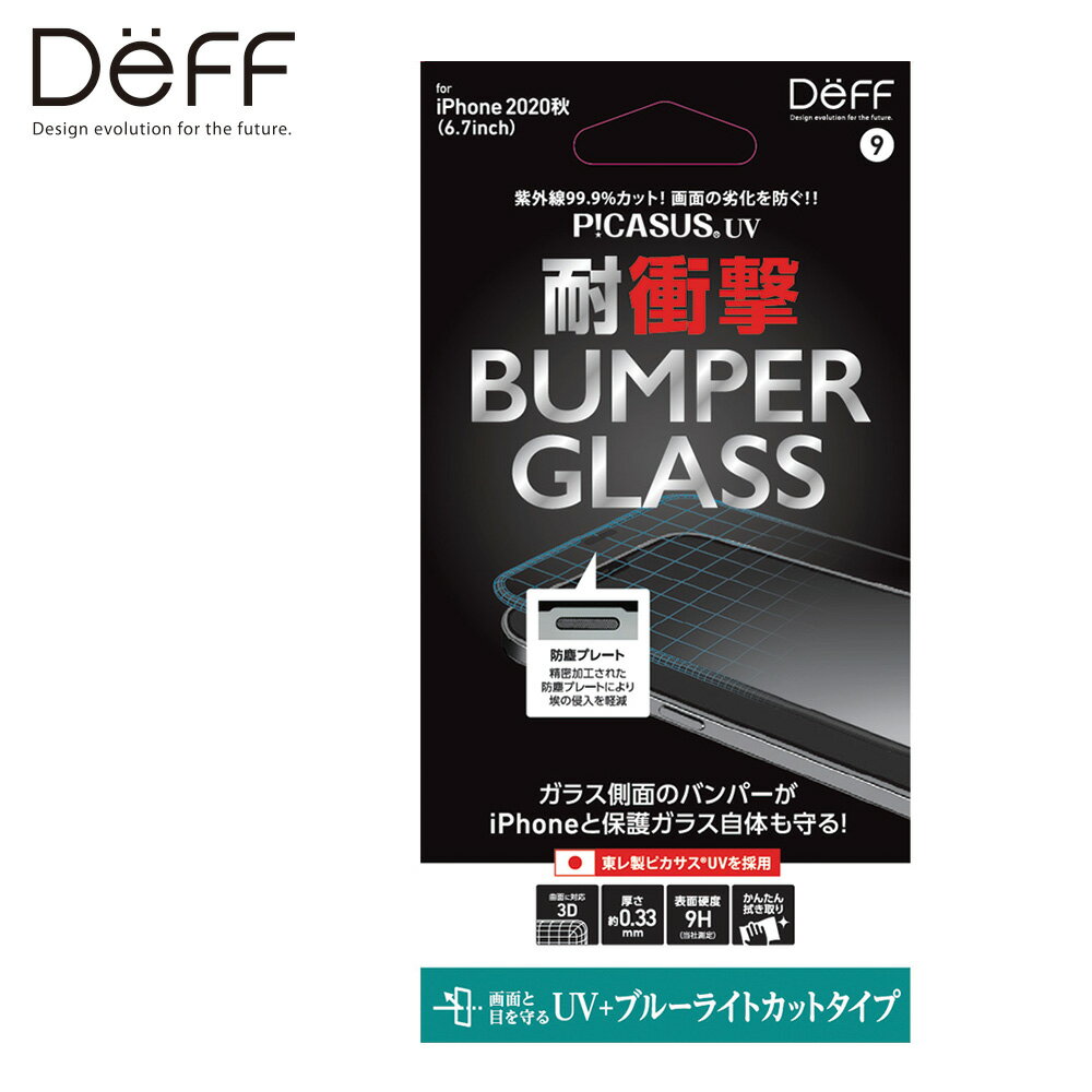 iPhone12 Pro Max ガラスフィルム バンパーガラス BUMPER GLASS for iPhone12 Pro Max / 6.7インチ UVカット ブルーライトカット 新製品