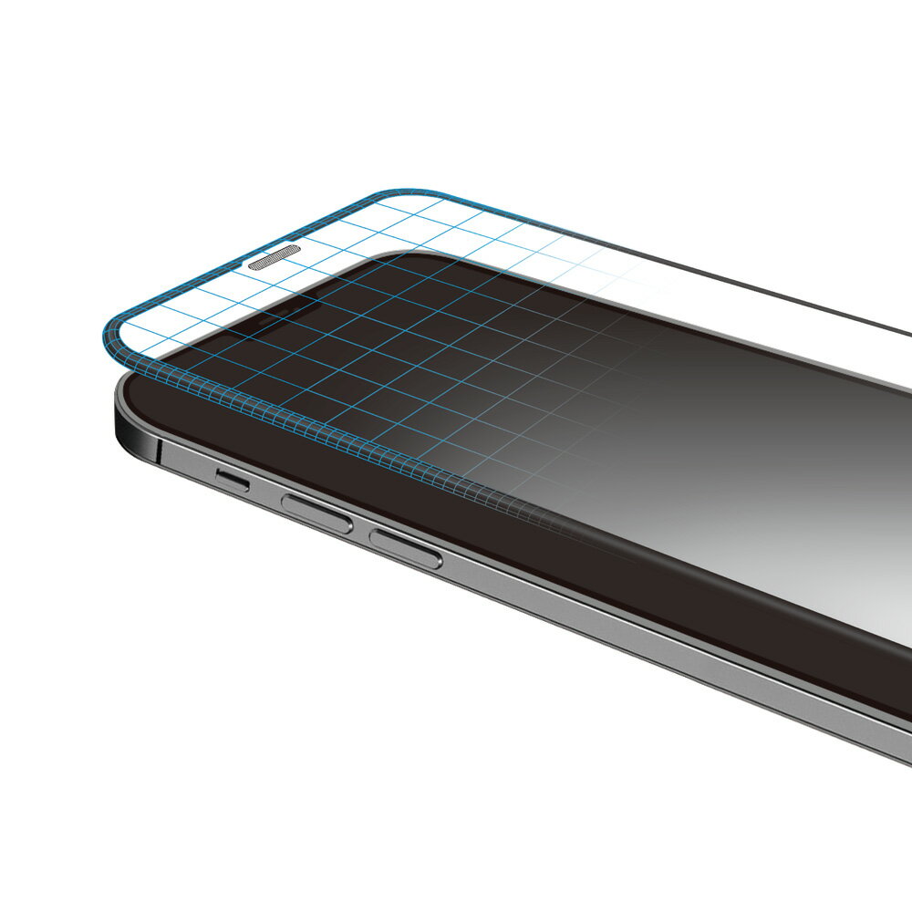 【ポイント10倍】Deff ディーフ iPhone 12ProMax用 ガラスフィルム バンパーガラス BUMPER GLASS / 6.7インチ UVカット+ブルーライトカット 2