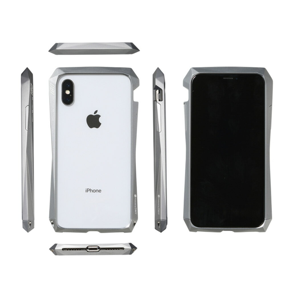 【アウトレット/箱汚れ】iPhone XS / X 用 アルミニウムバンパー ケース アルマイト塗装 背面カメラ保護 ワンタッチ…