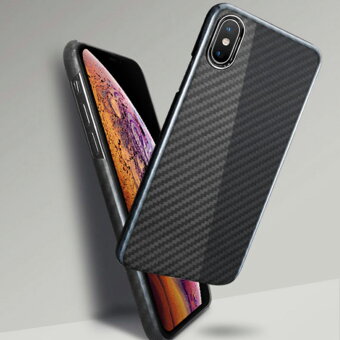 iPhoneXS/X/XR/XSMax用monCarboneHOVERKOATケブラー素材アラミド繊維超軽量【送料無料】