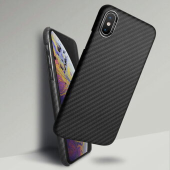 iPhoneXS/X/XR/XSMax用monCarboneHOVERKOATケブラー素材アラミド繊維超軽量【送料無料】