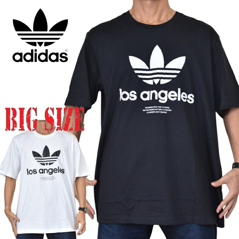 大きいサイズ メンズ adidas アディダス originals オリジナルス クルーネック 半袖Tシャツ LA限定 Los Angeles XXL 6XO