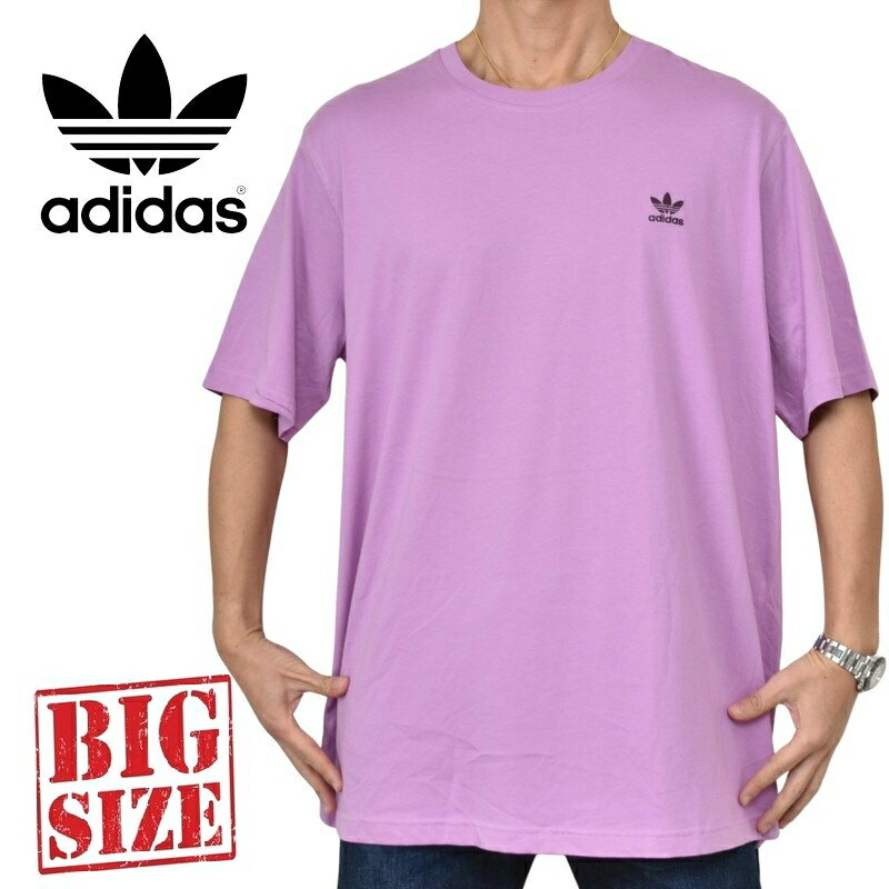 大きいサイズ メンズ adidas アディダス originals オリジナルス クルーネック 半袖Tシャツ ワンポイント刺繍 Trefoil Essentials T-Shirt XL XXL 4XO 6XO