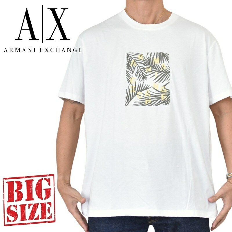 Other - 大きいサイズ メンズ アルマーニエクスチェンジ A/X ARMANI EXCHANGE クルーネック 半袖Tシャツ フロントロゴ刺繍 REGULAR FIT XXL