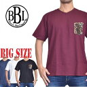 BROWN BAG LIQUOR ブラウンバッグリカー Vネック 半袖Tシャツ ポケット付き V LEOPARDO 黒 白 ネイビー XXL XXXL 大きいサイズ メンズ M便 1/1