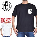 BROWN BAG LIQUOR ブラウンバッグリカー ヘンリーネック 半袖Tシャツ ポケット付き HENLEY ANCHOR 黒 白 XXL XXXL 大きいサイズ メンズ M便 1/1