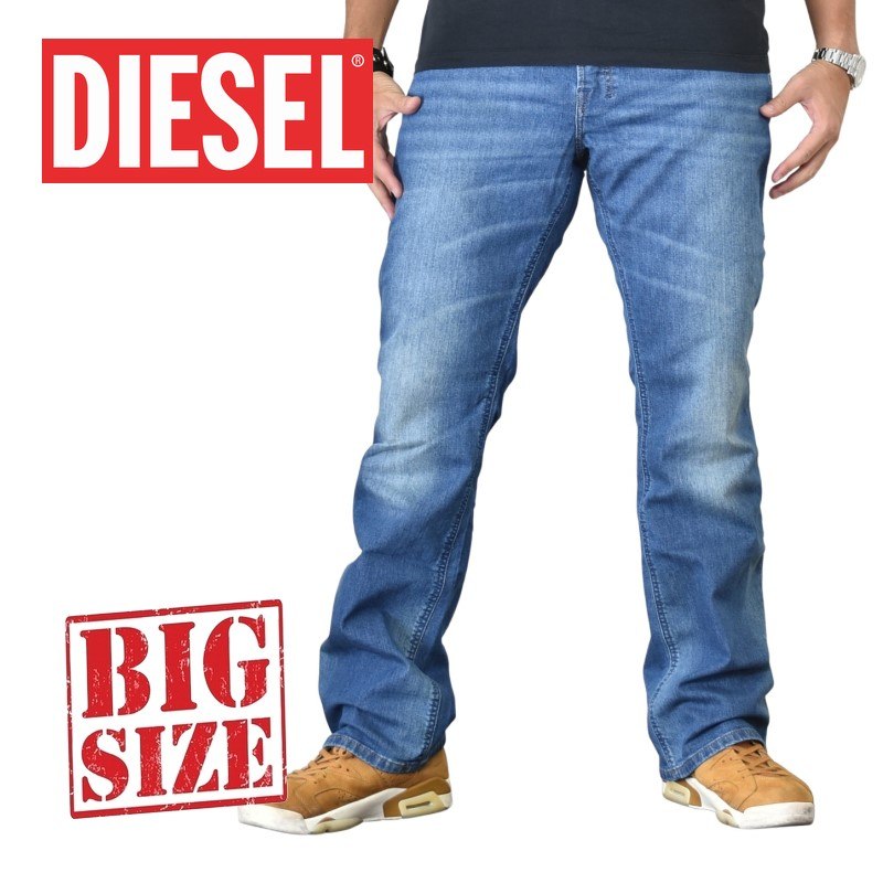 DIESEL ディーゼル デニムパンツ ジーンズ ブーツカット ストレッチ ZATINY C84QQ STRETCH 38インチ 大きいサイズ メンズ あす楽