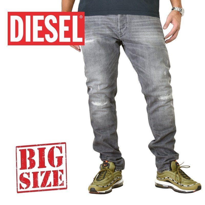 DIESEL ディーゼル ブラック デニムパンツ ジーンズ スリム SLIM CARROT TEPPHAR-X 0890F STRETCH 38インチ