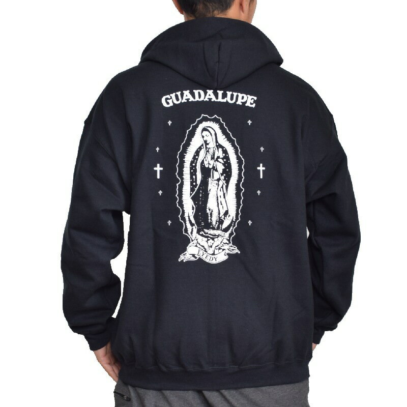 EYEDY アイディー GUADALUPE マリア パーカー フルジップ スウェット 裏起毛 XL XXL 大きいサイズ メンズ