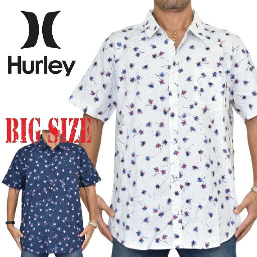 大きいサイズ メンズ Hurley ハーレー 半袖シャツ 総柄 ポケット PATRIOT PALM TREE STRETCH SS WOVEN SHIRT 白 ホワイト ネイビー XXL 大きいサイズ メンズ Hurley ハーレー 半袖シャツ 総柄 ポケット PATRIOT PALM TREE STRETCH SS WOVEN SHIRT 白 ホワイト ネイビー XXL