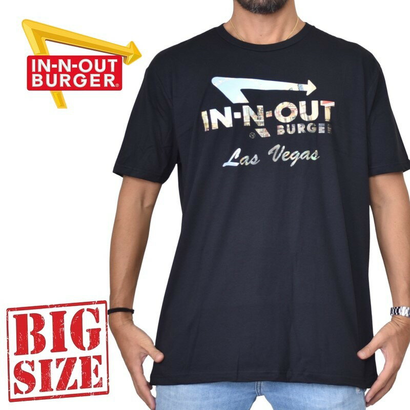 IN-N-OUT BURGER インアンドアウトバーガー 半袖Tシャツ LAS VEGAS ラスベガス 黒 ブラック XL XXL XXXL 大きいサイズ メンズ