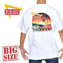 IN-N-OUT BURGER インアンドアウトバーガー 半袖Tシャツ カリフォルニア CALIFORNIA FRESSH NEW YEAR 白 ホワイト XL XXL XXXL 大きいサイズ メンズ