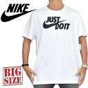 大きいサイズ メンズ NIKE ナイキ ロゴプリント 半袖Tシャツ 白 ホワイト XL XXL(4)