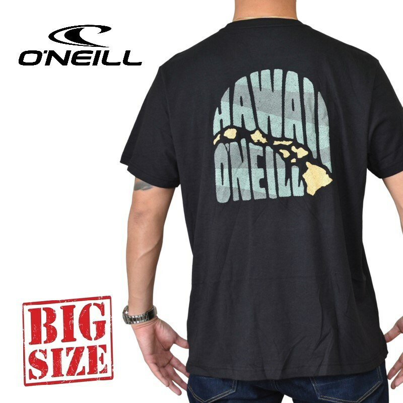 O'Neill オニール 半袖Tシャツ バックプリント 黒 ブラック STANDARD FIT USAモデル XL XXL 大きいサイズ メンズ