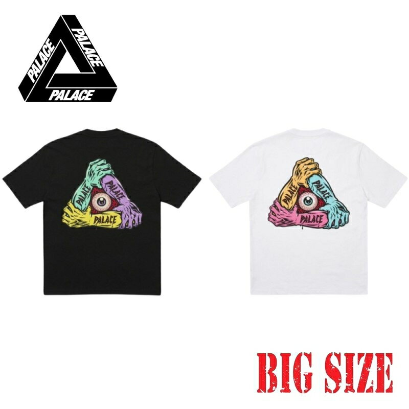 大きいサイズ メンズ PALACE パレス ARMS T-SHIRT 半袖Tシャツ 黒 白 XXL