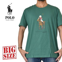 ポロ ラルフローレン POLO Ralph Lauren プリント クルーネック 半袖Tシャツ POLO BEAR ポロベア XL XXL 大きいサイズ メンズ [M便 1/1]