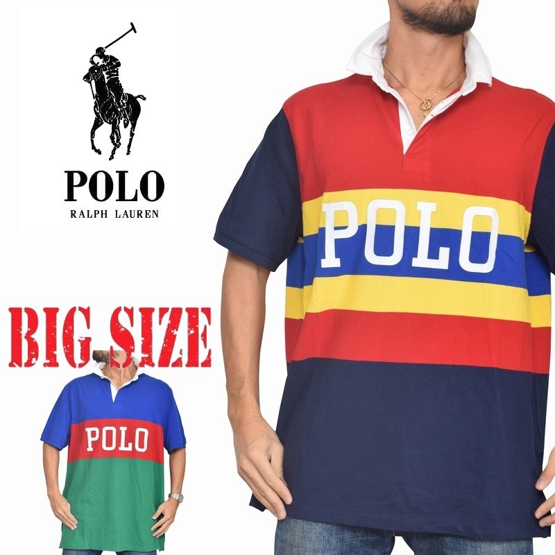 ポロラルフローレン POLO RALPH LAUREN ビッグロゴ 鹿の子 半袖ポロシャツ classic fit XL XXL 大きいサイズ メンズ あす楽