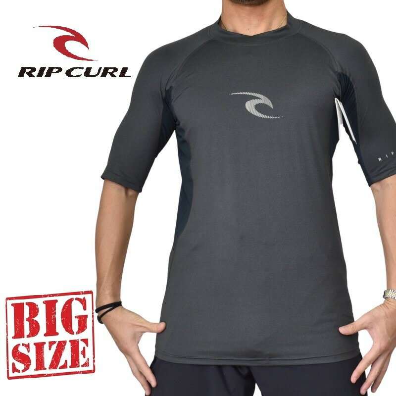 RIP CURL リップカール 半袖 ラッシュガード 紫外線対策 水着 スイムウエア USAモデル XL XXL 大きいサイズ メンズ