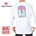 RIP CURL リップカール 長袖Tシャツ ロンT バックプリント USAモデル XL XXL 大きいサイズ メンズ