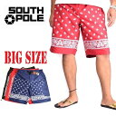 SOUTHPOLE サウスポール バンダナ総柄 サーフトランクス 水着 スイムボードショーツ XXL XXXL 大きいサイズ メンズ あす楽