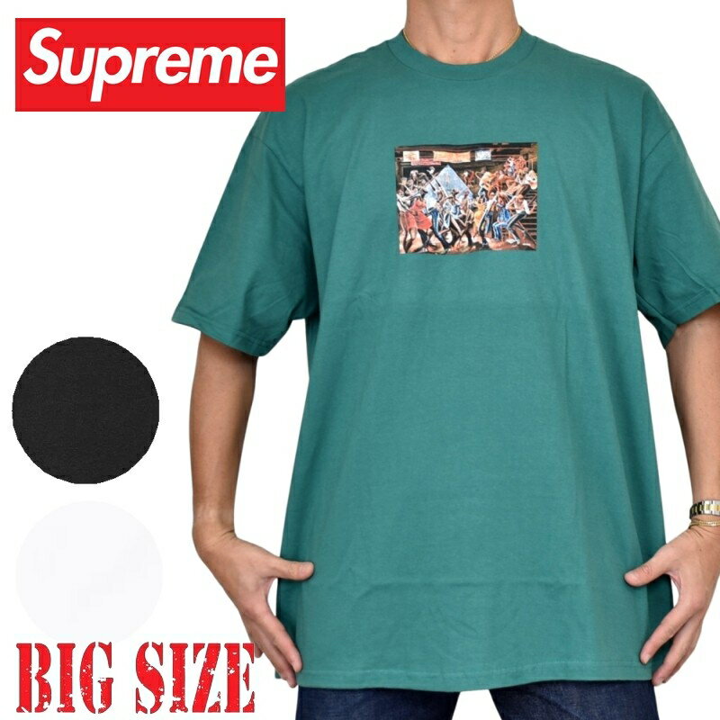 ■サイズ：XXL　■着丈：約83cm■身幅：約69cm■肩幅：約59cm■袖丈：約27cm■素材:コットン100％■カラー：[Black] [White] [Light Pine]Supreme (シュプリーム)Ernie Barnes Tee半袖 Tシャツ