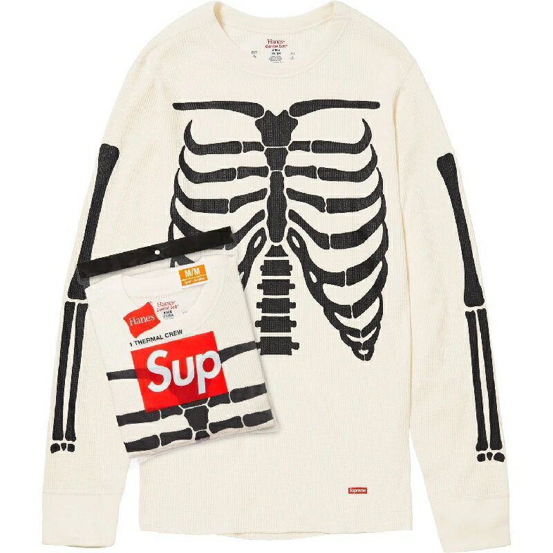 Supreme シュプリーム Hanes Bones Thermal Crew サーマルヘンリー ロンT 長袖Tシ...