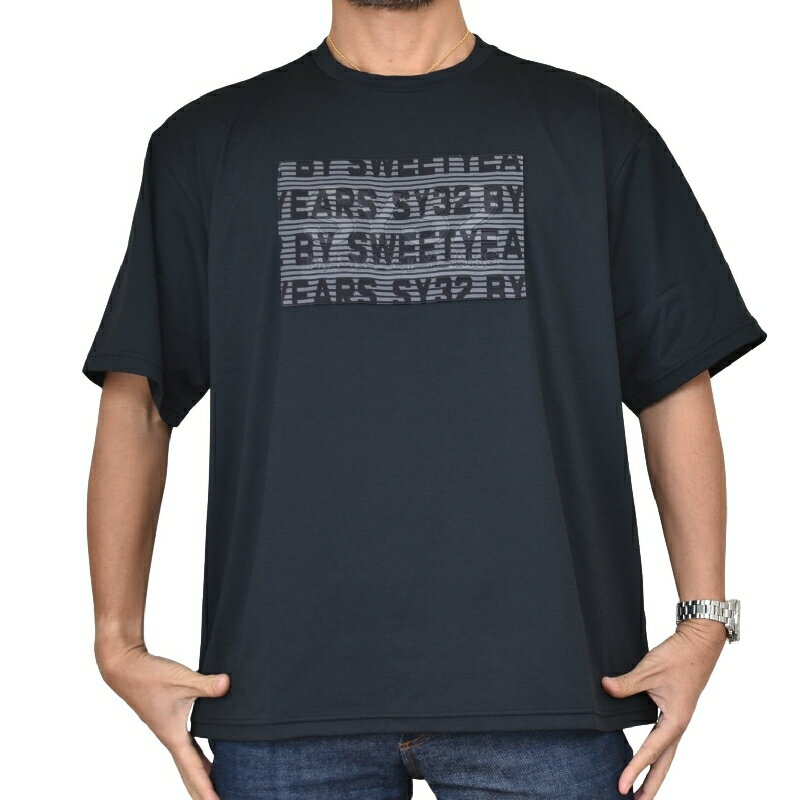 大きいサイズ メンズ SY32 by SWEET YEARS スウィートイヤーズ ジャガードエンボスロゴ 半袖 Tシャツ JACQUARD EMBOSS LOGO TEE XXXL XXXXL 2