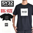 SY32 by SWEET YEARS スウィートイヤーズ ロゴ 半袖 Tシャツ SQUARE LOGO TEE XXL XXXL XXXXL 大きいサイズ メンズ