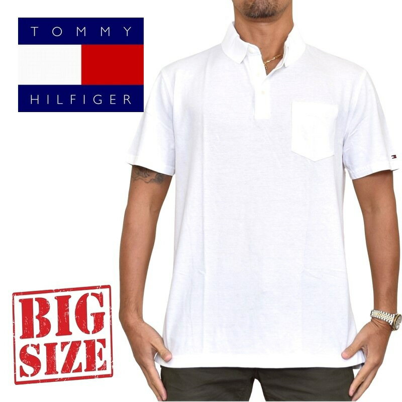 礭  ȥߡҥե TOMMY HILFIGER Ⱦµ ݥ 㺮 ݥå ۥ磻  XL XXL 礭 