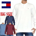 大きいサイズ メンズ TOMMY HILFIGER トミーヒルフィガー ヘンリーネック セーター ニット コットン 長袖 XL XXL XXXL あす楽