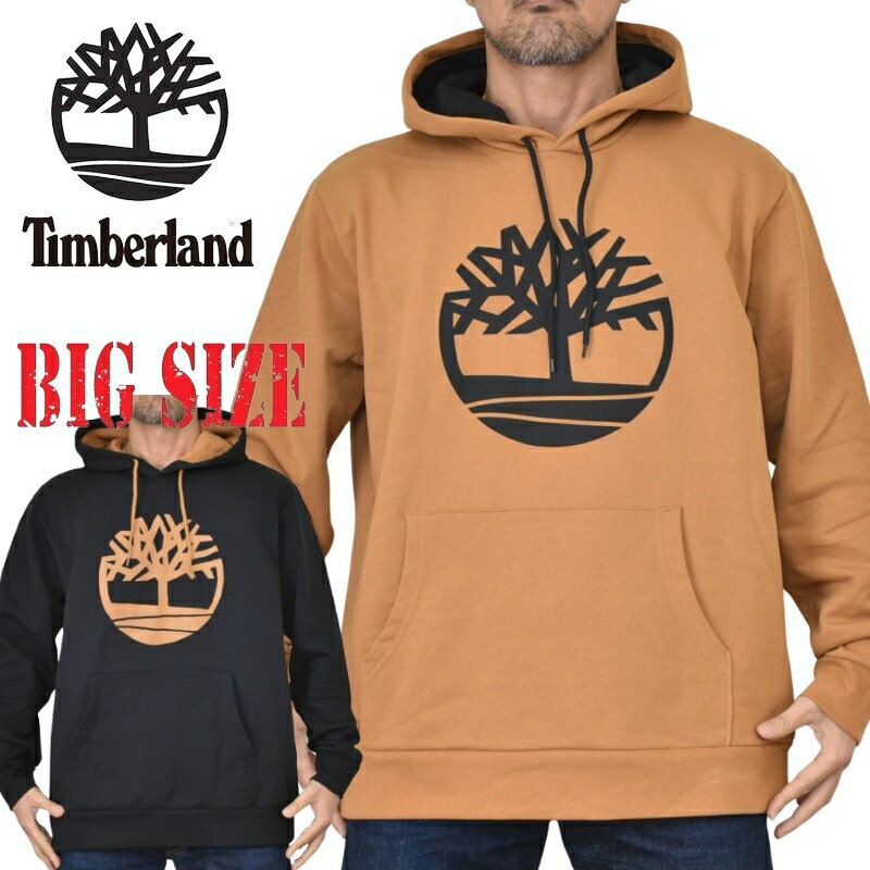 大きいサイズメンズ Timberland ティンバーランド パーカー プルオーバー スウェット ブラック 黒 XXL XXXL
