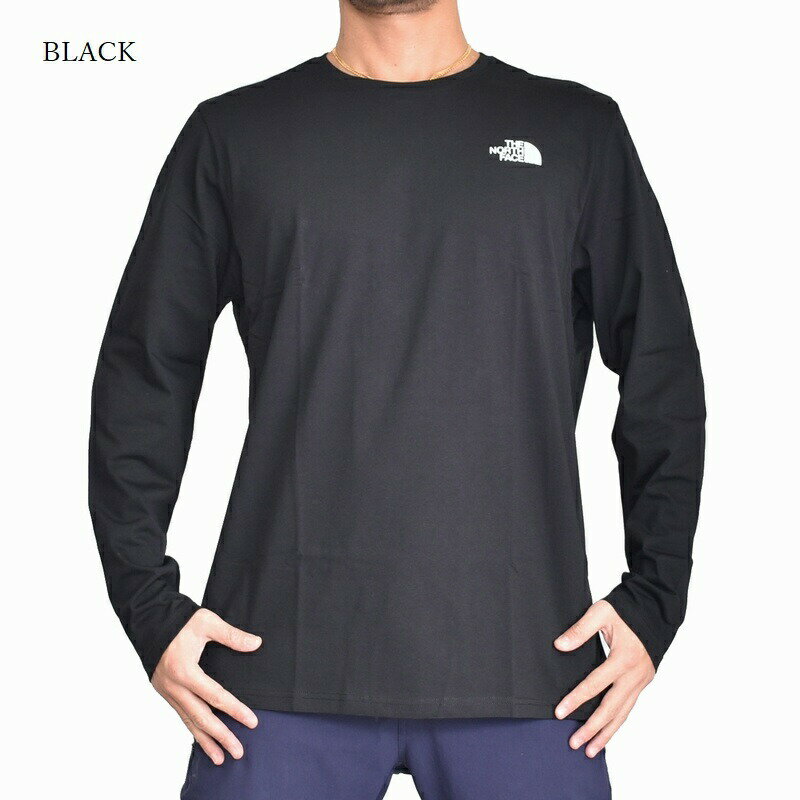 ノースフェイス ロンT 長袖 Tシャツ バックプリント 海外モデル ヨーロッパライン THE NORTH FACE XL XXL [M便 1/1] 黒 白 大きいサイズ メンズ