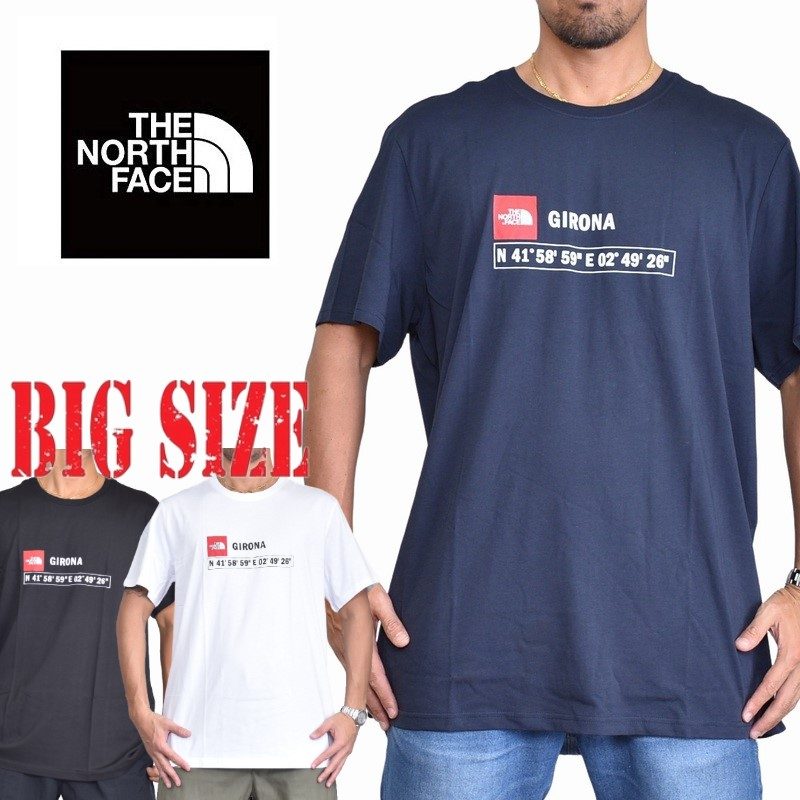 ノースフェイス 大きいサイズ メンズ 半袖 ロゴプリント Tシャツ GPS girona EUライン 海外限定 黒 XL XXL THE NORTH FACE USAモデル