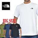 大きいサイズ メンズ ノースフェイス 半袖 ロゴプリント Tシャツ ワンポイント EUライン ヨーロッパモデル 黒 白 THE NORTH FACE Simple Dome L XL XXL