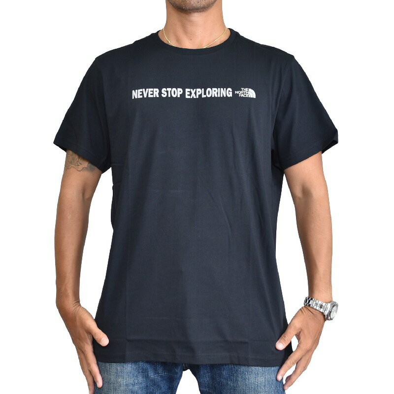 ノースフェイス 半袖 ロゴプリント Tシャツ Open Gate EUライン 海外モデル 黒 白 ブラック グリーン ブルー 大きいサイズ メンズ XL XXL [M便 1/1]