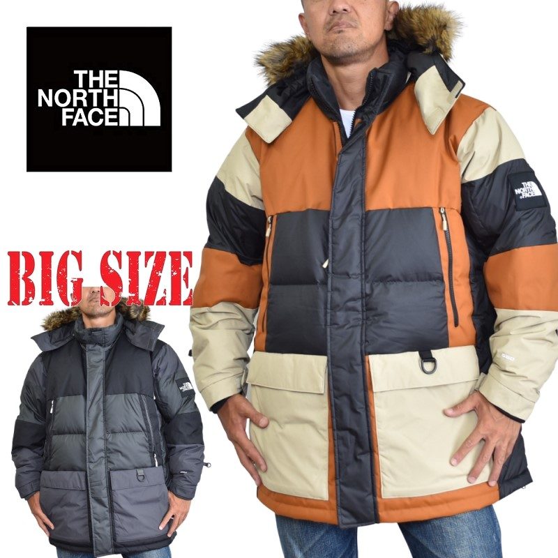 ノースフェイス THE NORTH FACE ダウンジャケット VOSTOK PARKA ボックスロゴ フードファー XL XXL 大きいサイズ メンズ あす楽