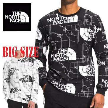 ノースフェイス ロンT 長袖 Tシャツ 総柄 XL XXL USAモデル Half Dome AOP Long Sleeve Tee THE NORTH FACE大きいサイズ メンズ [M便 1/1]