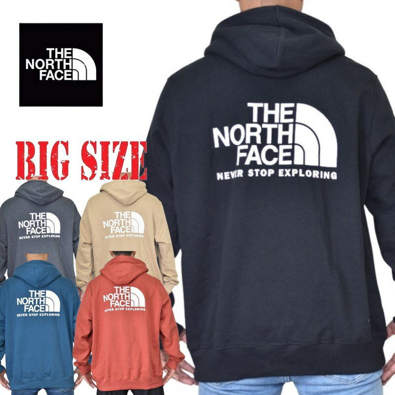 ノースフェイス 大きいサイズ メンズ パーカー プルオーバー 裏起毛 スウェット バックプリントXL XXL USAモデル THE NORTH FACE あす楽