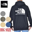 ノースフェイス 大きいサイズ メンズ パーカー プルオーバー 裏起毛 スウェット バックプリント XL XXL USAモデル THE NORTH FACE